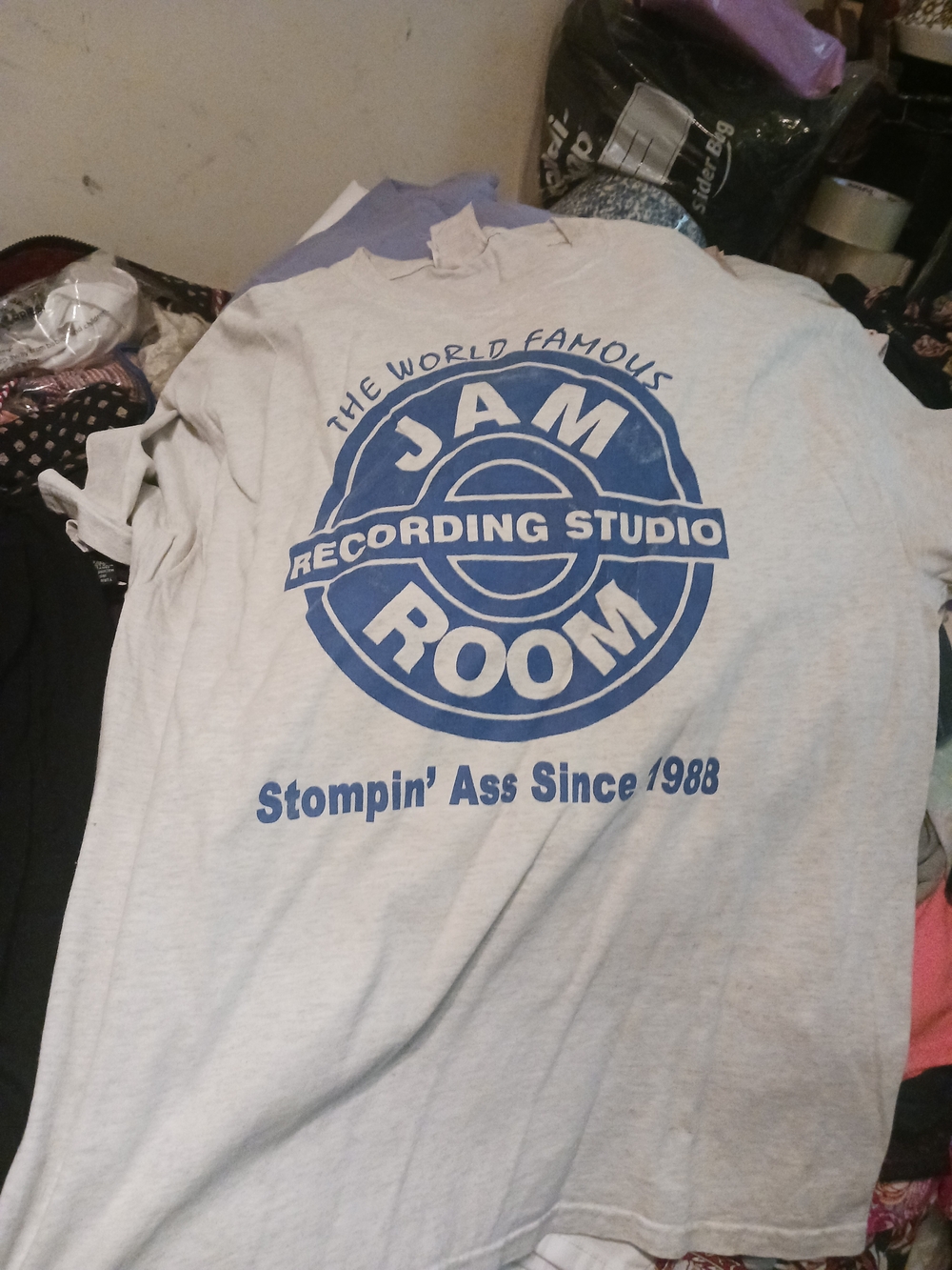 Jerzees Light Gray T-Shirt with Blue Jam Room Logo